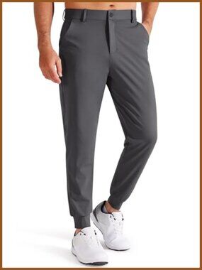 Men's Golf Jogger Pants Lightweight Tapered Leg 4-Way Stretch Athletic